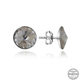 Gumush T7173 Swarovski Crystal Taşlı Çivili Kadın Gümüş Küpe