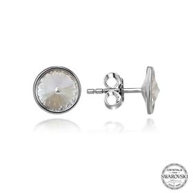 Gumush T7177 Swarovski Crystal Taşlı Çivili Kadın Gümüş Küpe