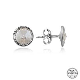 Gumush T7209 Swarovski Crystal Taşlı Çivili Kadın Gümüş Küpe