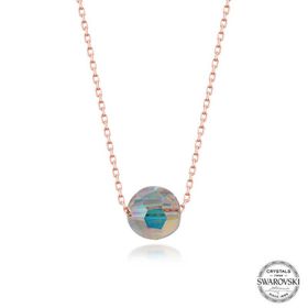 Gumush T7262 Swarovski Crystal Taşlı Parlak Top Kadın Gümüş Kolye