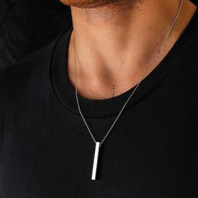 Gumush T7341 Çubuk Erkek Gümüş Kolye