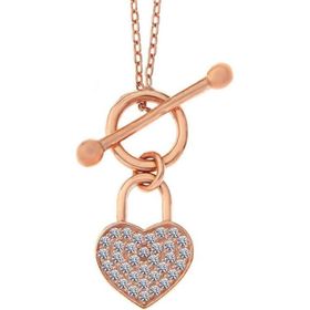Gumush T7355 Rose Sallantılı Kalp Kadın Gümüş Kolye