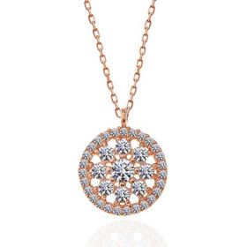 Gumush T7376 Rose Çiçek Kadın Gümüş Kolye