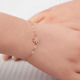 Gumush T7382 Rose Çiçek Kadın Gümüş Bileklik