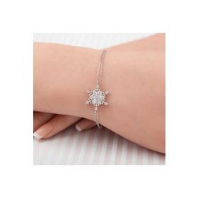 Gumush T7421 ​Kar Çiçeği Kadın Gümüş Bileklik