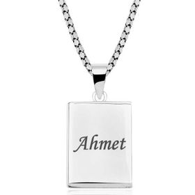 Gumush T7530 Gümüş Kişiye Özel İçi Açılabilen Cevşen Kolye