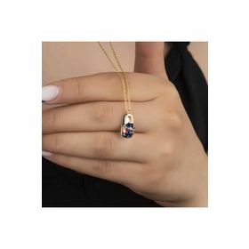 Gumush T7543 Gold Erkek Çocuk Pabuç Kadın Gümüş Kolye