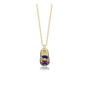 Gumush T7543 Gold Erkek Çocuk Pabuç Kadın Gümüş Kolye