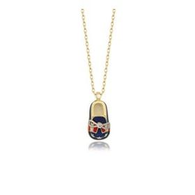Gumush T7543 Gold Erkek Çocuk Pabuç Kadın Gümüş Kolye