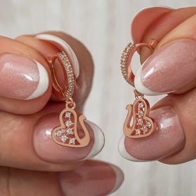 Gumush T7551 Rose Kuğu Sallantılı Kadın Gümüş Küpe