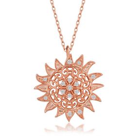 Gumush T7563 Rose Güneş Kadın Gümüş Kolye