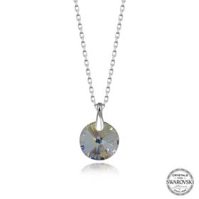 Gumush T7589 Swarovski Crystal Taşlı Halka Kadın Gümüş Kolye