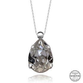 Gumush T7599 Swarovski Crystal Taşlı Damla Gümüş Kadın Kolye