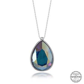 Gumush T7600 Swarovski Crystal Taşlı Damla Kadın Gümüş Kolye