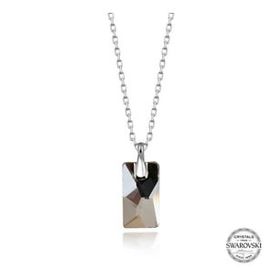 Gumush T7608 Swarovski Crystal Taşlı Mavi Baget Kadın Gümüş Kolye