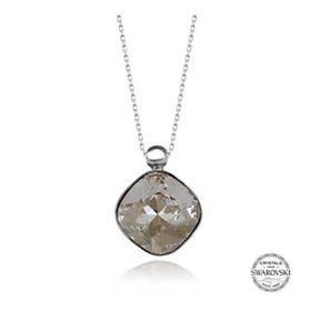 Gumush T7608 Swarovski Crystal Taşlı Mavi Baget Kadın Gümüş Kolye