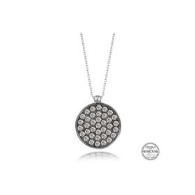 Gumush T7635 Swarovski Crystal Taşlı Yuvarlak Kadın Gümüş Kolye