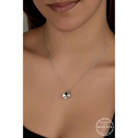 Gumush T7640 Swarovski Crystal Taşlı Tektaş Kadın Gümüş Kolye
