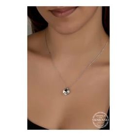 Gumush T7640 Swarovski Crystal Taşlı Tektaş Kadın Gümüş Kolye