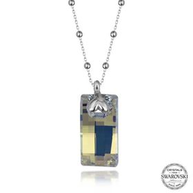 Gumush T7641 Swarovski Crystal Taşlı Top Zincir Baget Kadın Gümüş Kolye