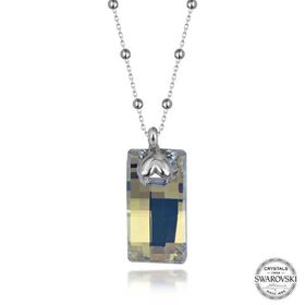 Gumush T7641 Swarovski Crystal Taşlı Top Zincir Baget Kadın Gümüş Kolye