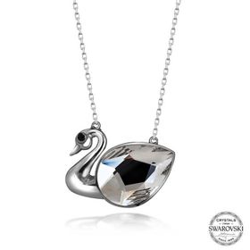 Gumush T7649 Swarovski Crystal Taşlı Kuğu Kadın Gümüş Kolye