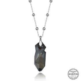 Gumush T7661 Swarovski Crystal Taşlı Top Zincir Kadın Gümüş Kolye