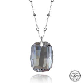 Gumush T7662 Swarovski Crystal Taşlı Top Zincir Baget Kadın Gümüş Kolye