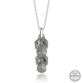 Gumush T7685 Swarovski Crystal Taşlı Salkım Kadın Gümüş Kolye
