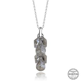 Gumush T7686 Swarovski Crystal Taşlı Salkım Kadın Gümüş Kolye