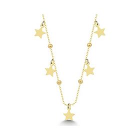 Gumush T7713 Gümüş Gold Yıldızlı Dorika Kadın Kolye