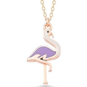 Gumush T7788 Rose Flamingo Kadın Gümüş Kolye
