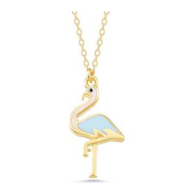 Gumush T7789 Gümüş Gold Flamingo Kadın Kolye