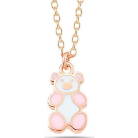 Gumush T7792 Rose Renkli Ayıcık Kadın Gümüş Kolye