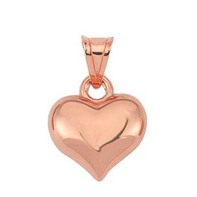 Gumush T7812 Küçük 3 Boyutlu Rose Kalp Kadın Gümüş Kolye Ucu