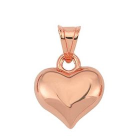 Gumush T7812 Küçük 3 Boyutlu Rose Kalp Kadın Gümüş Kolye Ucu