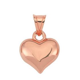 Gumush T7812 Küçük 3 Boyutlu Rose Kalp Kadın Gümüş Kolye Ucu