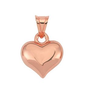 Gumush T7813 Gümüş 3 Boyutlu Rose Kalp Kadın Kolye Ucu
