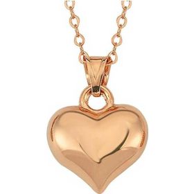Gumush T7817 Rose 3 Boyutlu Kalp Kadın Gümüş Kolye