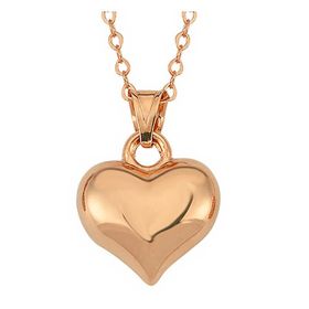 Gumush T7817 Rose 3 Boyutlu Kalp Kadın Gümüş Kolye