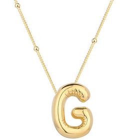 Gumush T7857 Gümüş Gold Balon G Harfi Kadın Kolye