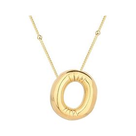 Gumush T7863 Gümüş Gold Balon O Harfi Kadın Kolye