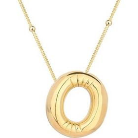 Gumush T7863 Gümüş Gold Balon O Harfi Kadın Kolye