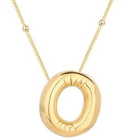 Gumush T7863 Gümüş Gold Balon O Harfi Kadın Kolye