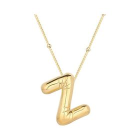 Gumush T7873 Gümüş Gold Balon Z Harfi Kadın Kolye