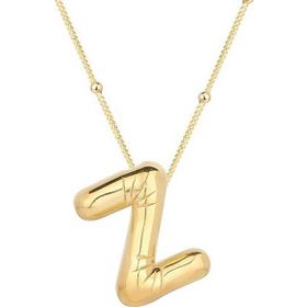 Gumush T7873 Gümüş Gold Balon Z Harfi Kadın Kolye