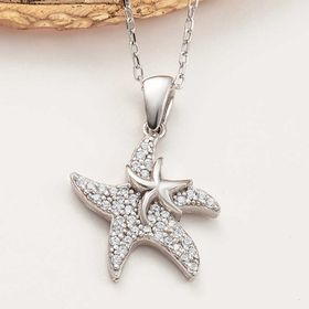 Gumush T7964 Deniz Yıldızı Kadın Gümüş Kolye