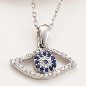 Gumush T7967 Nazarlı Göz Kadın Gümüş Kolye