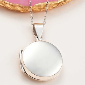 Gumush T7979 Kapaklı Madalyon Kadın Gümüş Kolye