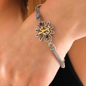 Gumush T7994 Elif Vav Otantik Kadın Gümüş Bileklik